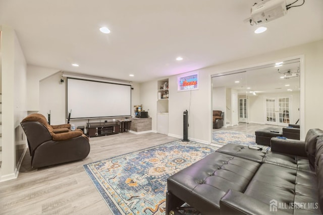 1404 Yarrow Cir S, Brunswick, NJ 08810 - home theater featuring wood finished floors and recessed lighting