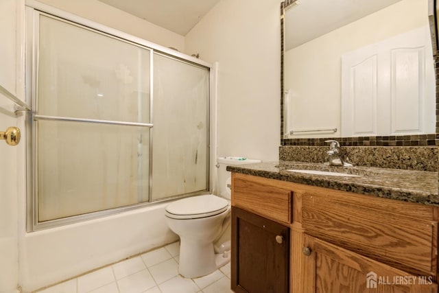 1404 Yarrow Cir S, Brunswick, NJ 08810 - bathroom with vanity, tile patterned flooring, and enclosed tub / shower combo