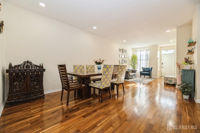1404 Yarrow Cir S, Brunswick, NJ 08810 - dining room featuring hardwood / wood-style flooring and recessed lighting