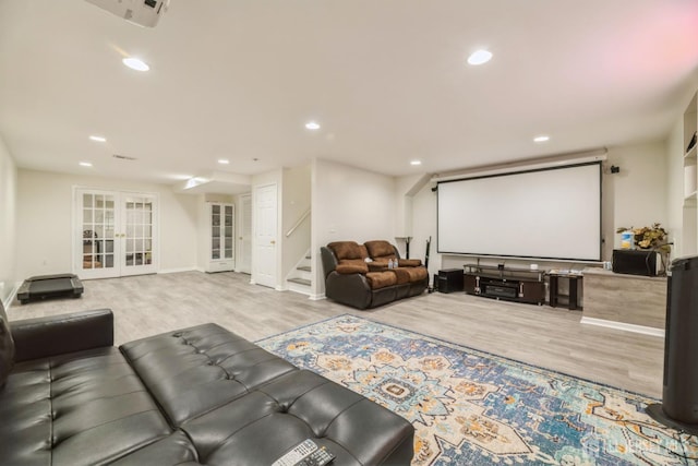 1404 Yarrow Cir S, Brunswick, NJ 08810 - home theater room featuring recessed lighting and wood finished floors