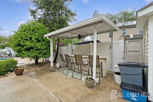9 Valley Forge Dr, East Brunswick, NJ 08816 - view of patio / terrace featuring a ceiling fan