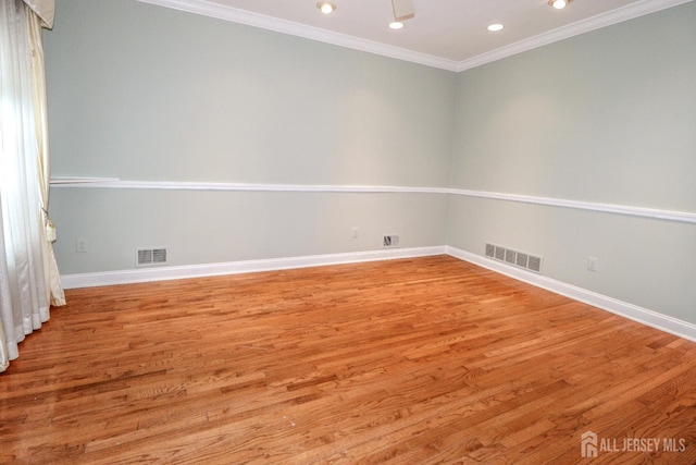 8 Staudt Ct, Franklin, NJ 08873 - unfurnished room with ornamental molding, light wood-style floors, and recessed lighting