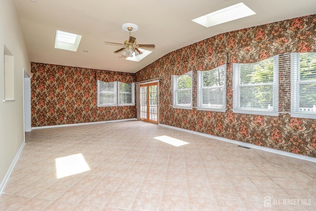 8 Staudt Ct, Franklin, NJ 08873 - unfurnished sunroom with a skylight and vaulted ceiling