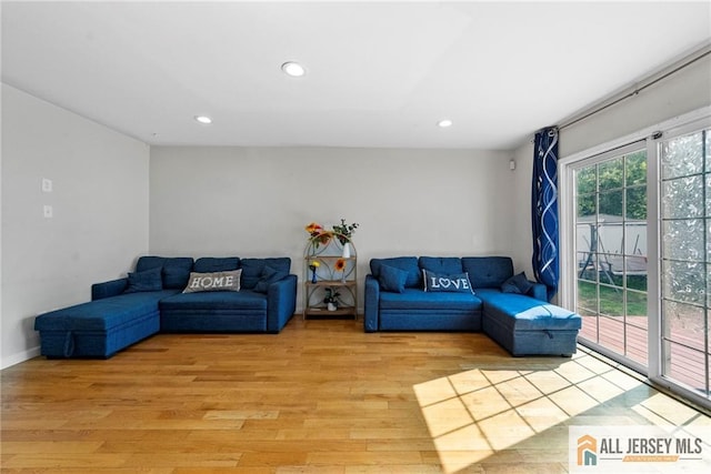19 Edgegrove St, Edison, NJ 08837 - living room with light wood-style flooring and recessed lighting