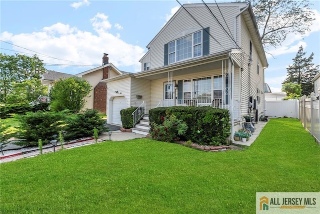 19 Edgegrove St, Edison, NJ 08837 - view of front of house with covered porch and an attached garage