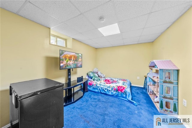 19 Edgegrove St, Edison, NJ 08837 - carpeted bedroom featuring a drop ceiling and baseboards