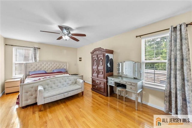 19 Edgegrove St, Edison, NJ 08837 - bedroom with light wood-style flooring and ceiling fan