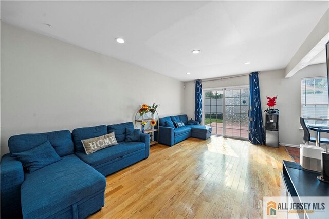 19 Edgegrove St, Edison, NJ 08837 - living room featuring healthy amount of natural light, light wood-type flooring, and recessed lighting