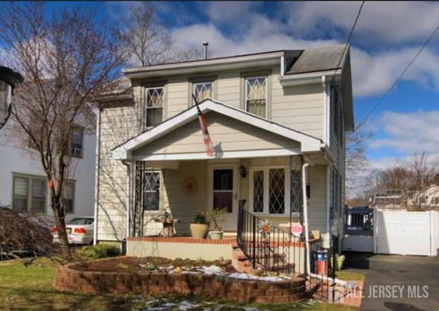 8 Rudner Ave, Hamilton, NJ 08619 - view of front of house with covered porch and a gate
