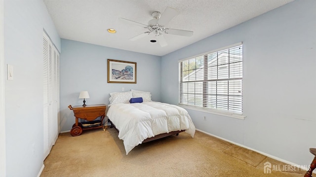 234 Wycoff Way E, Brunswick, NJ 08816 - bedroom featuring light colored carpet, baseboards, a closet, and recessed lighting