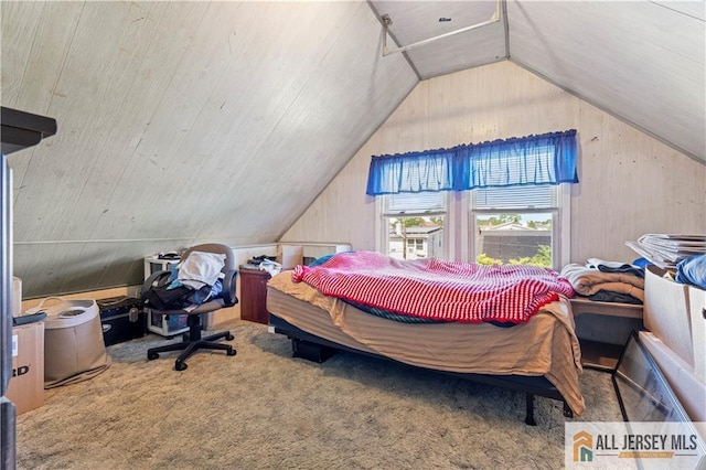 6 Hermann St, Carteret, NJ 07008 - carpeted bedroom with lofted ceiling