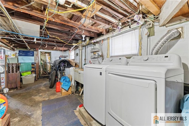 6 Hermann St, Carteret, NJ 07008 - below grade area with independent washer and dryer
