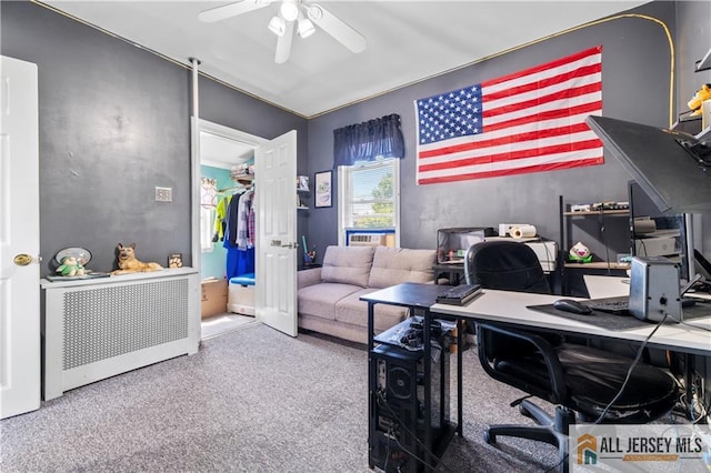 6 Hermann St, Carteret, NJ 07008 - office space with a ceiling fan and carpet