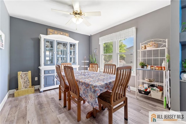 6 Hermann St, Carteret, NJ 07008 - dining room with wood finished floors, a ceiling fan, and baseboards