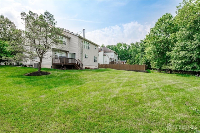 36 Jared Blvd, South Brunswick, NJ 08824 - view of yard with a wooden deck