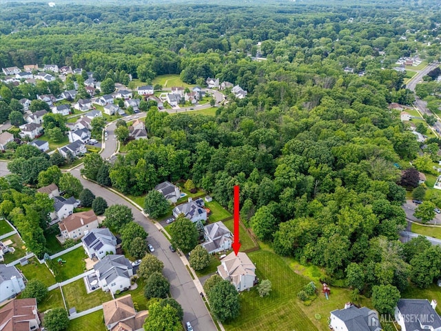 36 Jared Blvd, South Brunswick, NJ 08824 - aerial view of residential area with a heavily wooded area
