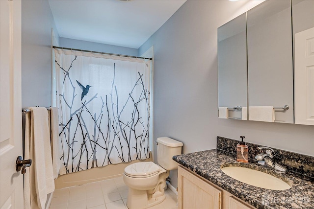 36 Jared Blvd, South Brunswick, NJ 08824 - full bathroom with vanity, shower / bath combo, and tile patterned flooring