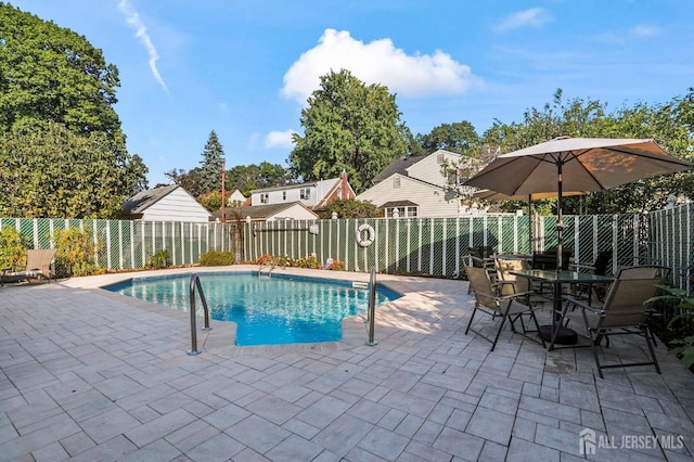 view of pool with a patio area