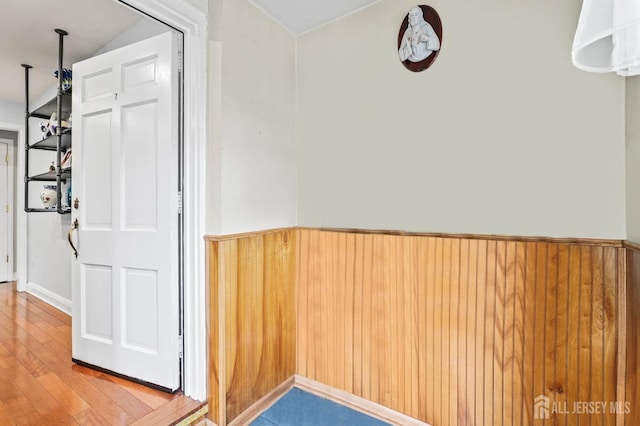 interior space with hardwood / wood-style flooring