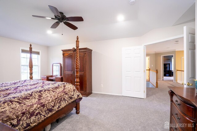 10 Magnolia Ct, Monroe, NJ 08831 - bedroom with light colored carpet, baseboards, and ceiling fan