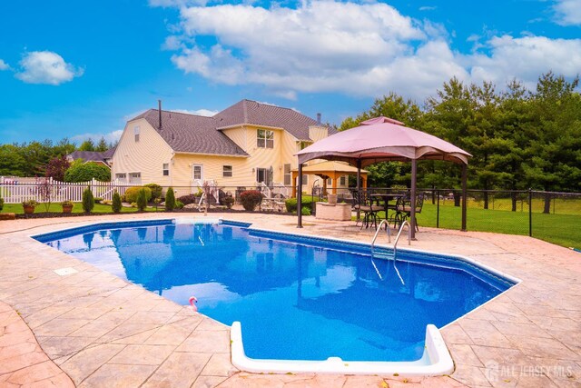 10 Magnolia Ct, Monroe, NJ 08831 - view of pool with a gazebo and a patio