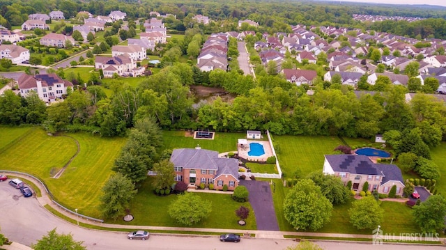 aerial view of residential area