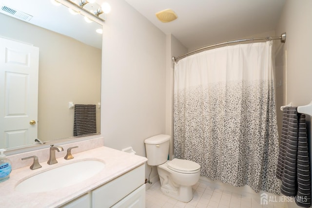 10 Magnolia Ct, Monroe, NJ 08831 - bathroom with tile patterned floors, vanity, toilet, and curtained shower