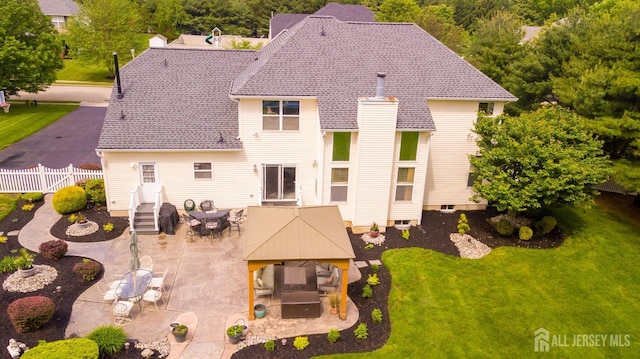 10 Magnolia Ct, Monroe, NJ 08831 - back of house featuring a gazebo, a patio, and outdoor dining area