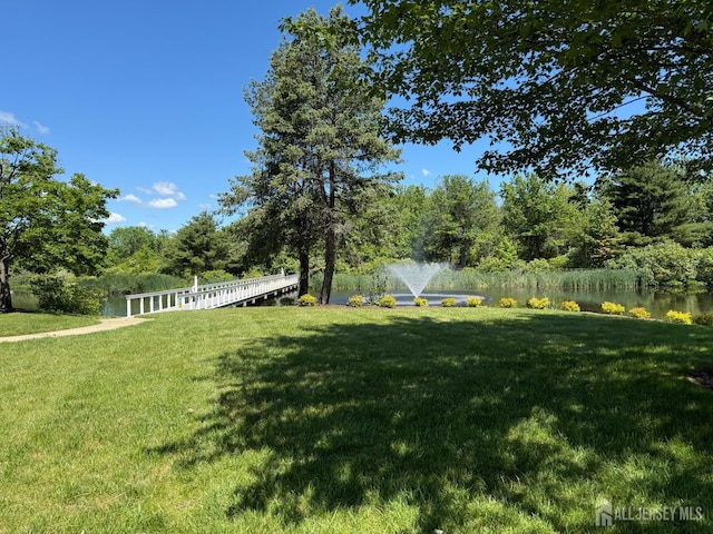 306 Kinglet Dr, Monroe, NJ 08831 - view of green lawn with a water view