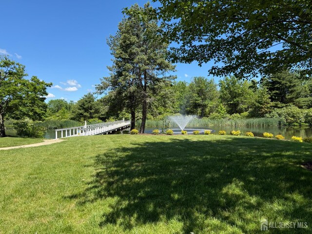 306 Kinglet Dr, Monroe, NJ 08831 - view of green lawn with a water view
