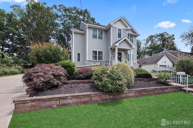 22 Sadowski Dr, Old Bridge, NJ 08857 - traditional-style home featuring stone siding
