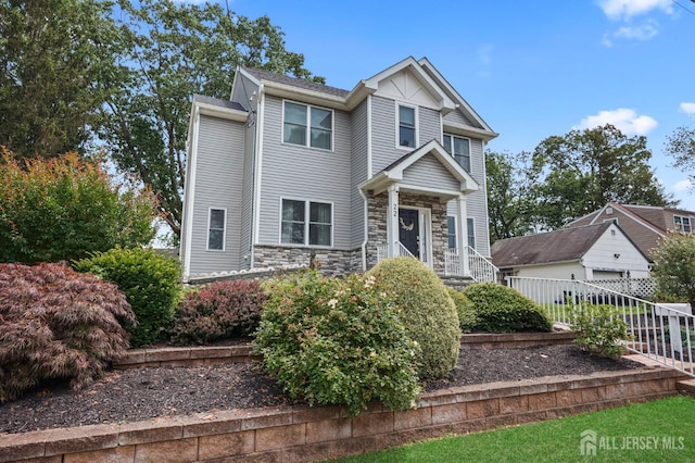 22 Sadowski Dr, Old Bridge, NJ 08857 - view of front facade with stone siding