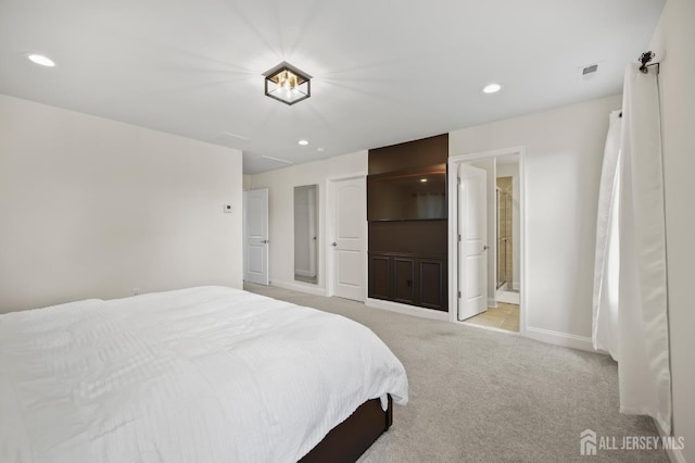 22 Sadowski Dr, Old Bridge, NJ 08857 - bedroom with light colored carpet, recessed lighting, and ensuite bath