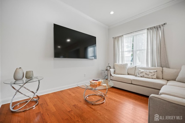 22 Sadowski Dr, Old Bridge, NJ 08857 - living area with crown molding, wood finished floors, and recessed lighting