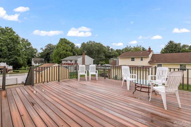 view of wooden terrace