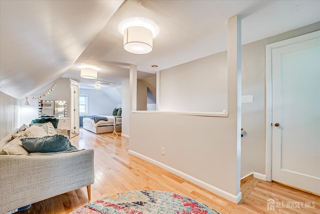 414 Graham St, Highland Park, NJ 08904 - bedroom featuring wood finished floors and vaulted ceiling