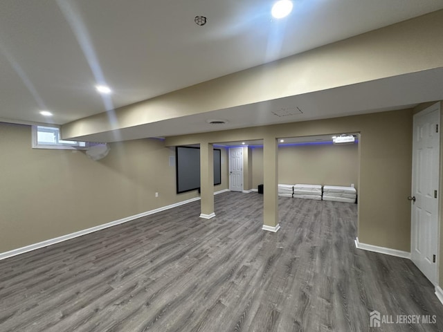 741 S Middlesex Ave S, Colonia, NJ 07067 - basement with wood finished floors and baseboards