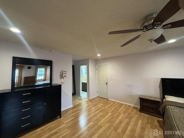 741 S Middlesex Ave S, Colonia, NJ 07067 - unfurnished bedroom with light wood finished floors, baseboards, recessed lighting, and ceiling fan