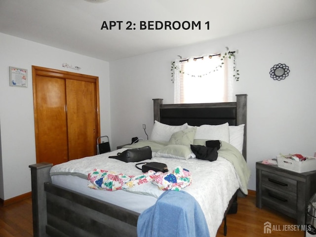 123 Heald St, Carteret, NJ 07008 - bedroom featuring wood finished floors and a closet