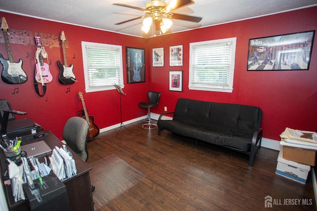 1 Stradford Rd, Sayreville, NJ 08859 - office with wood finished floors and a ceiling fan