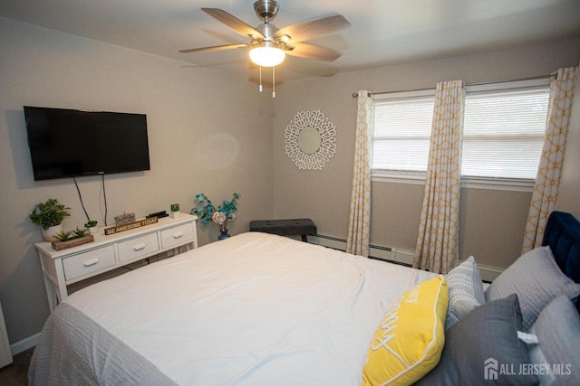 1 Stradford Rd, Sayreville, NJ 08859 - bedroom with ceiling fan and baseboard heating