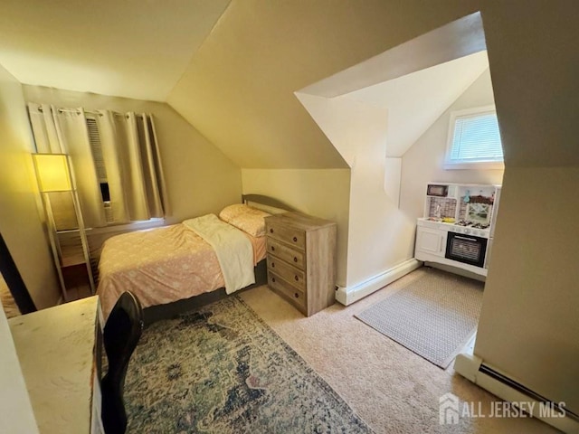 10 S 8th Ave S, Highland Park, NJ 08904 - carpeted bedroom with vaulted ceiling and baseboard heating