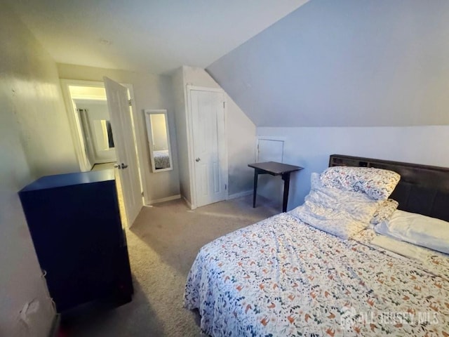 10 S 8th Ave S, Highland Park, NJ 08904 - carpeted bedroom with vaulted ceiling and baseboards