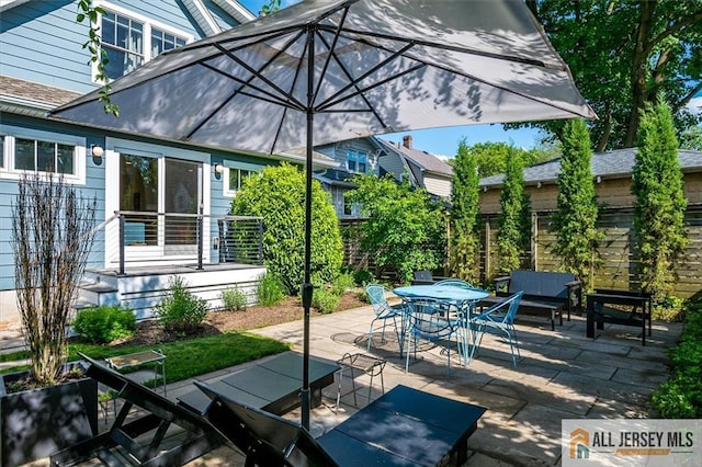 12 S 8th Ave, Highland Park, NJ 08904 - view of patio featuring outdoor dining space