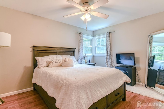 1056 Kearney Dr, North Brunswick, NJ 08902 - bedroom with wood finished floors and ceiling fan