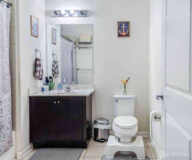 548 E Celebration Way E, South Plainfield, NJ 07080 - bathroom with vanity and tile patterned floors
