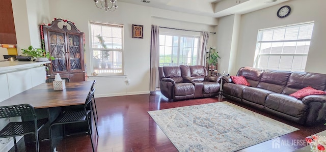548 E Celebration Way E, South Plainfield, NJ 07080 - living room featuring healthy amount of natural light and dark wood-style flooring