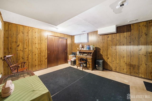 77 Highview Dr, Woodbridge Proper, NJ 07095 - living area featuring wood walls
