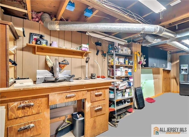 27 Collins Rd, Hamilton, NJ 08619 - unfinished basement featuring a workshop area