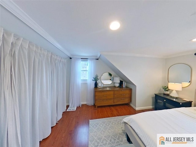 27 Collins Rd, Hamilton, NJ 08619 - bedroom with crown molding, baseboards, wood finished floors, and recessed lighting